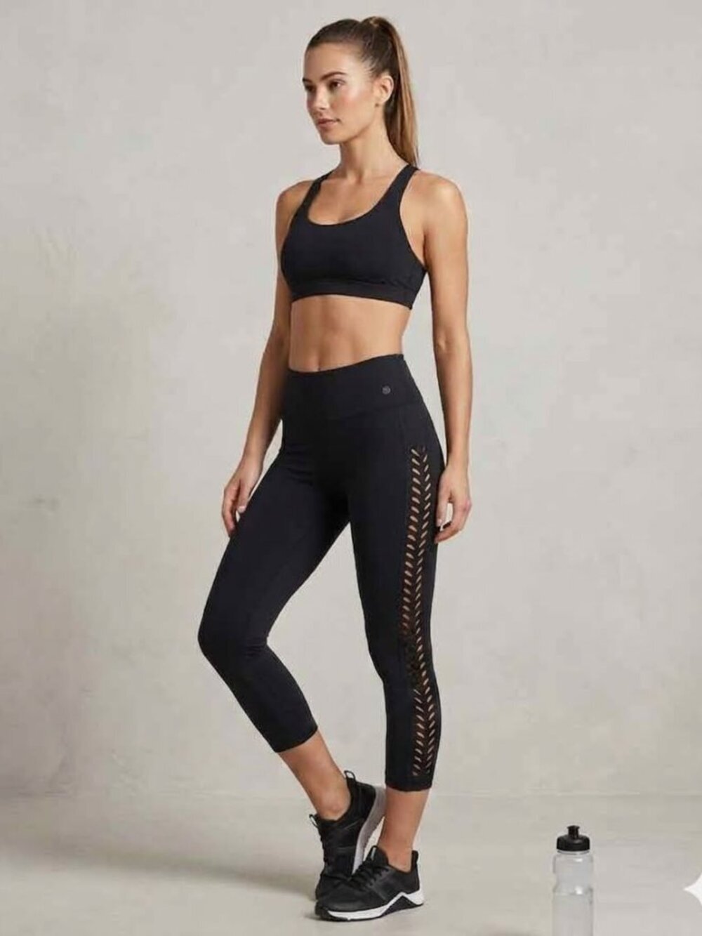 NWOT Free People Intimately Barely There Black Cutout Yoga Leggings - Picture 11 of 11